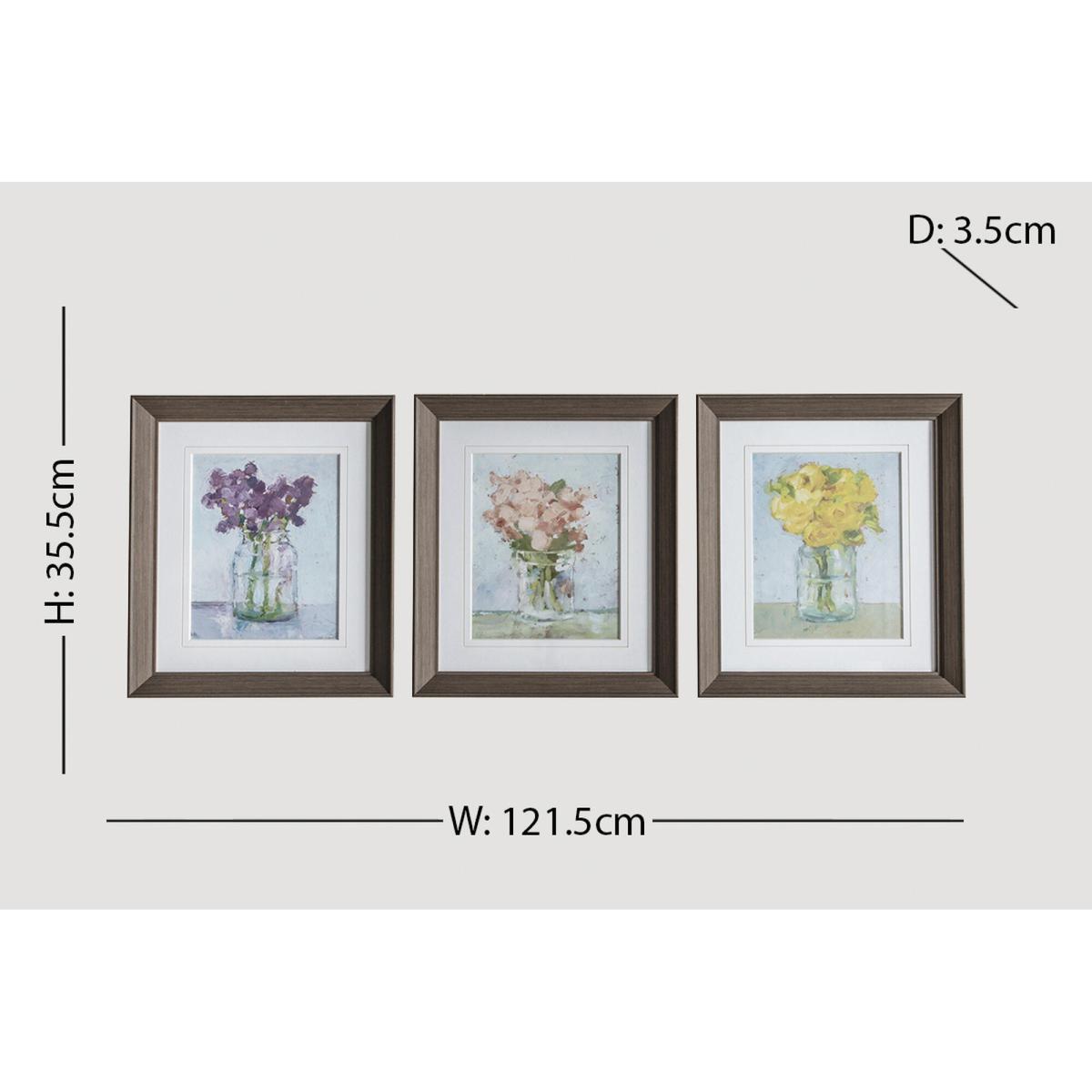 Flowers in Bloom Wall Art, Set of Three – image 4