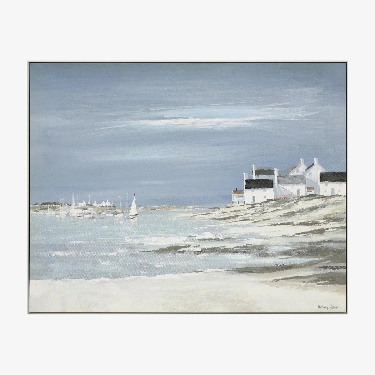Serene Quay Framed Canvas Wall Art – image 1