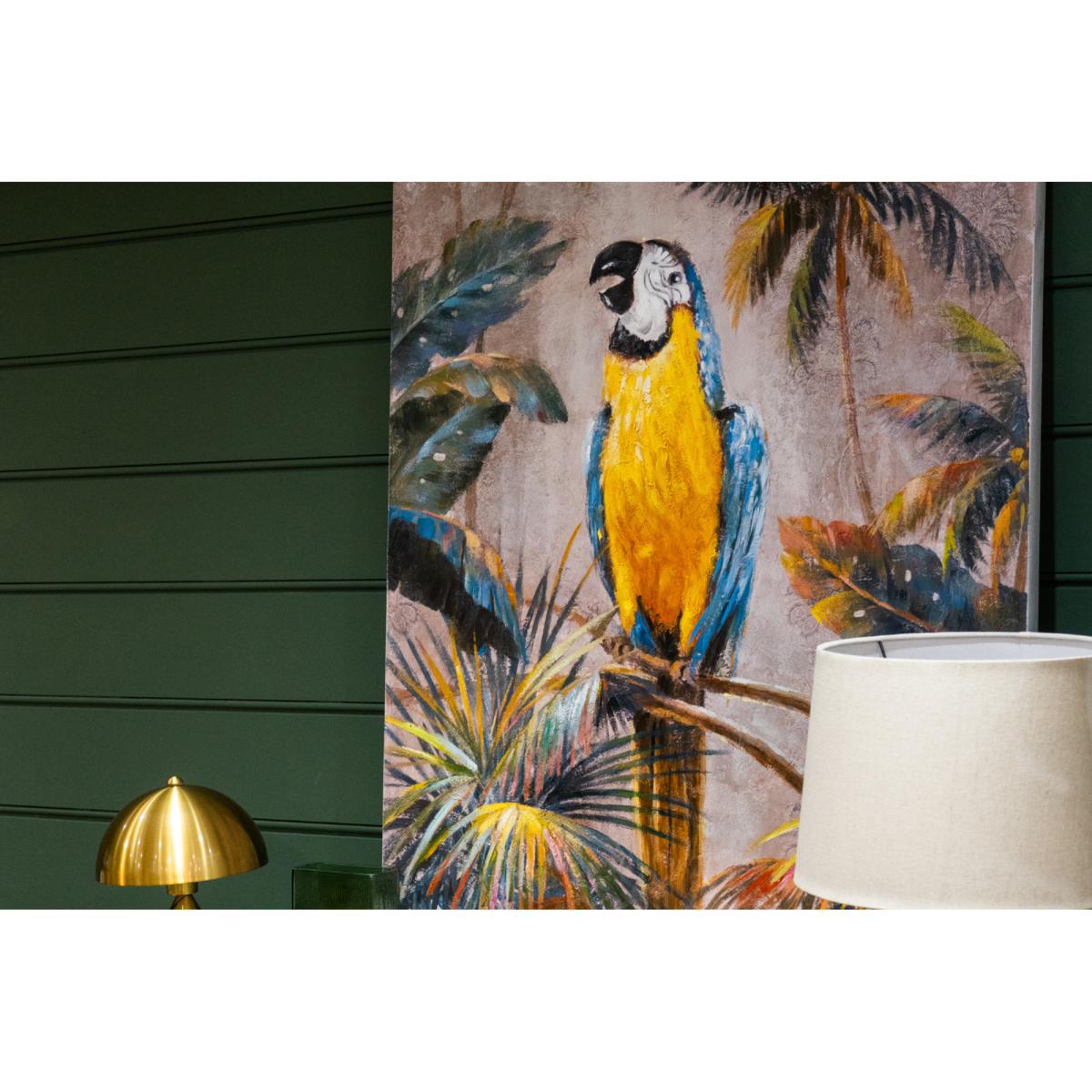Palm Tree Parrot Canvas Wall Art – image 2