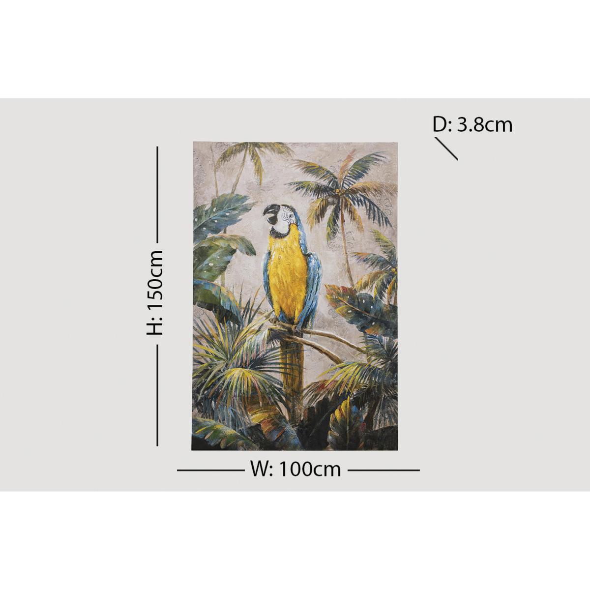 Palm Tree Parrot Canvas Wall Art – image 5