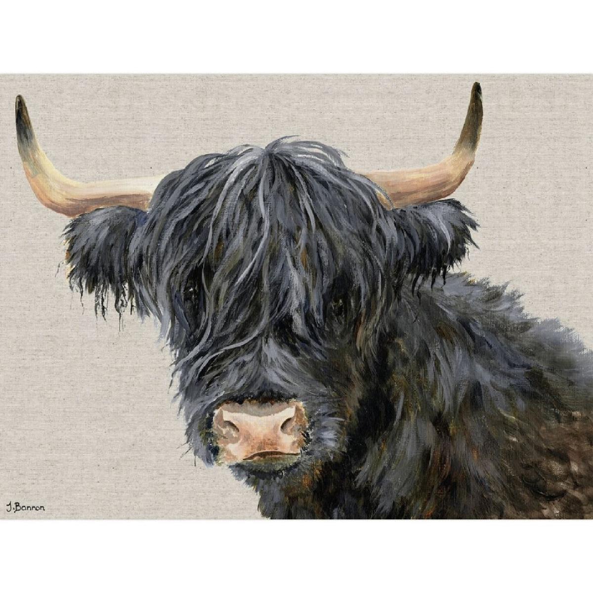 Hagrid the Highland Cow Canvas Wall Art 80x60 – image 2