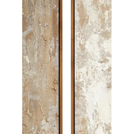 Set of 2 Neutral Tones Textured Wall Art | Astratto – image 3