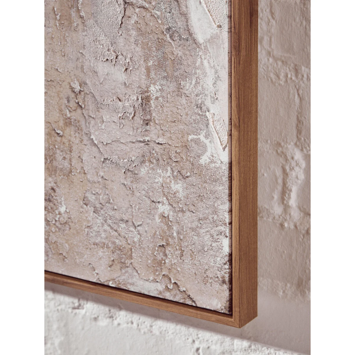 Set of 2 Neutral Tones Textured Wall Art | Astratto – image 6