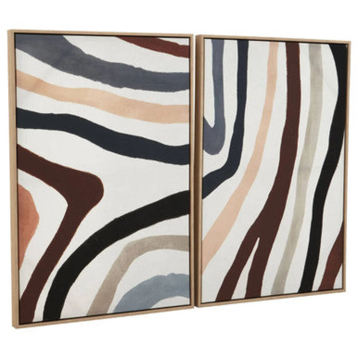 Set of Two Multi Coloured Abstract Wall Art | Astratto – image 3