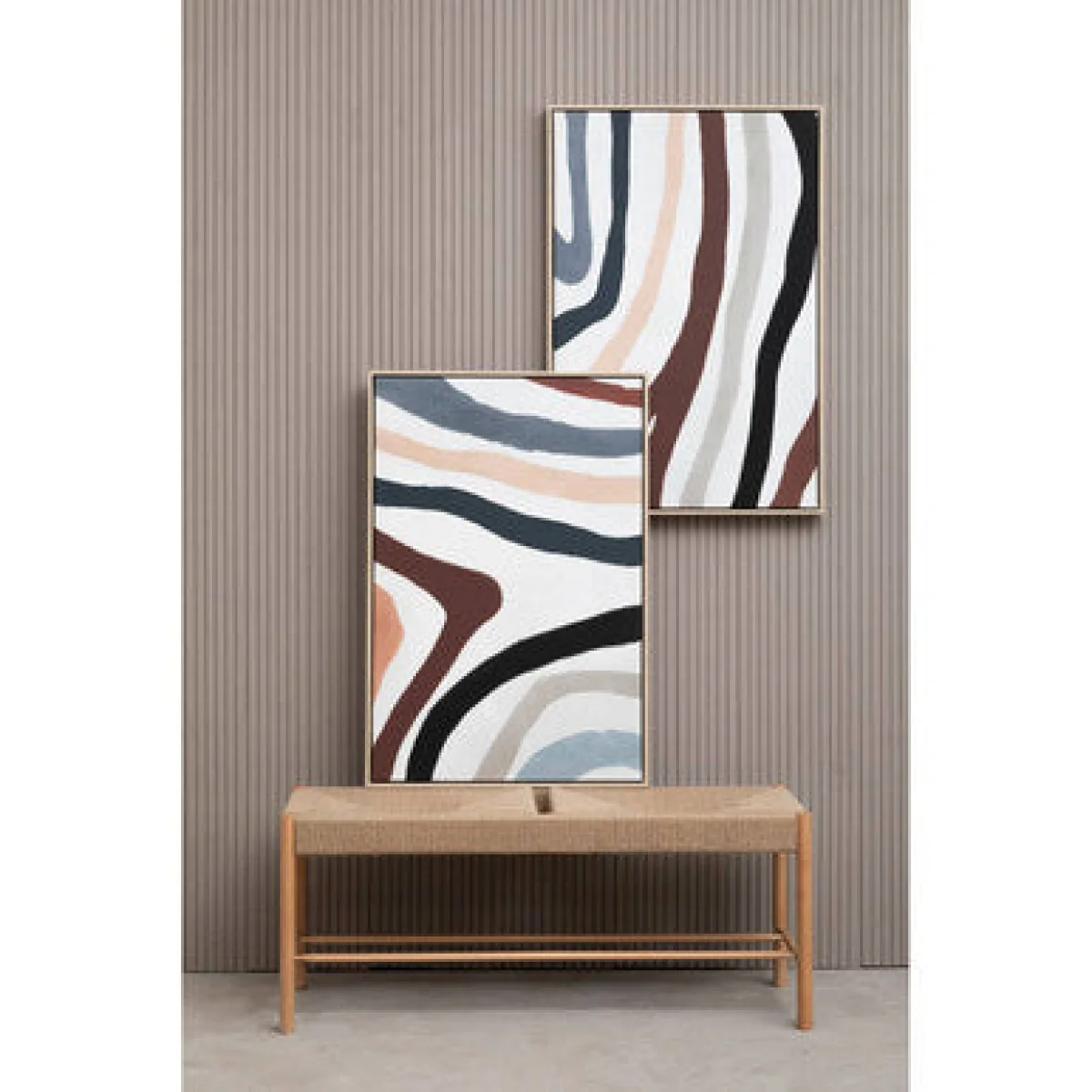 Set of Two Multi Coloured Abstract Wall Art | Astratto – image 4