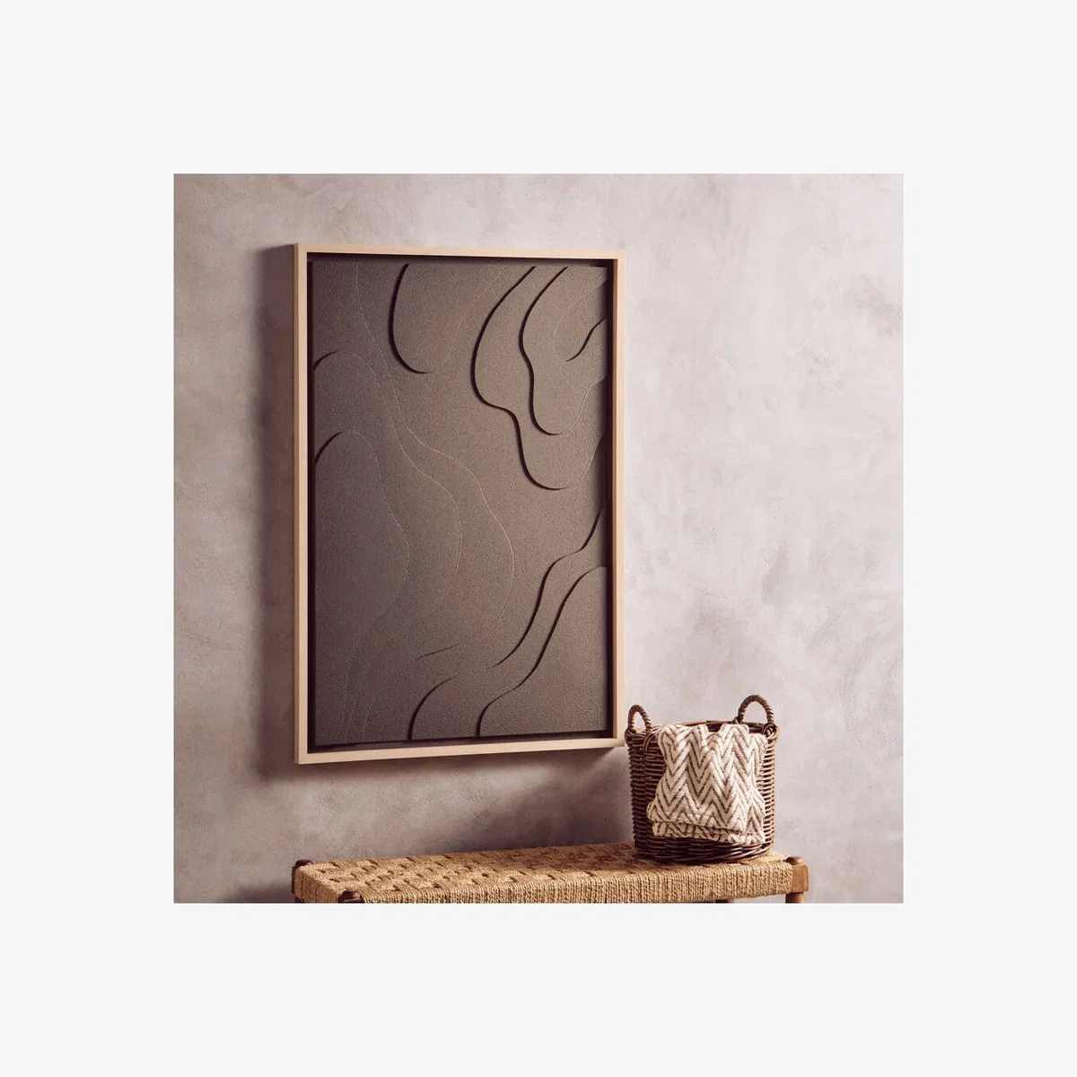 3D Effect Green Wall Art | Astratto – image 1