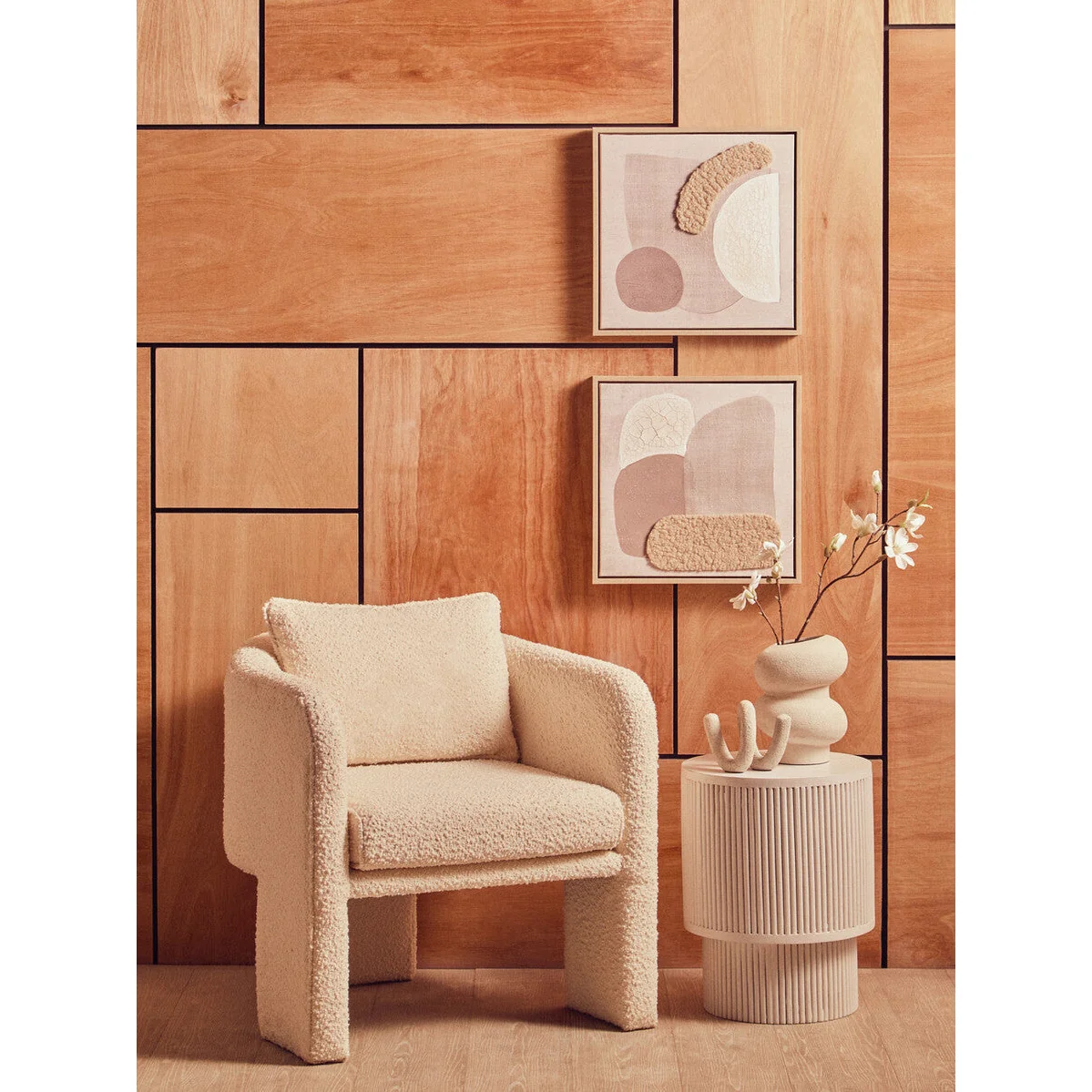 Set of 2 Natural Textured Wall Art | Astratto – image 4