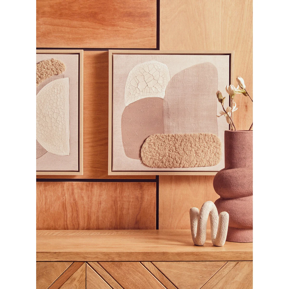 Set of 2 Natural Textured Wall Art | Astratto – image 5