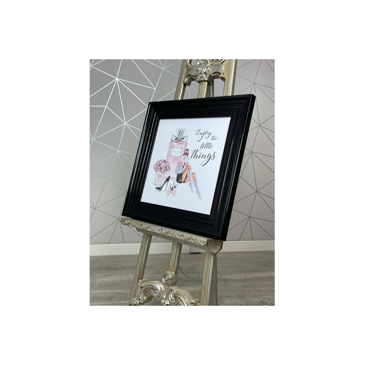 Little Things Liquid Art with Black Frame 40x40cm