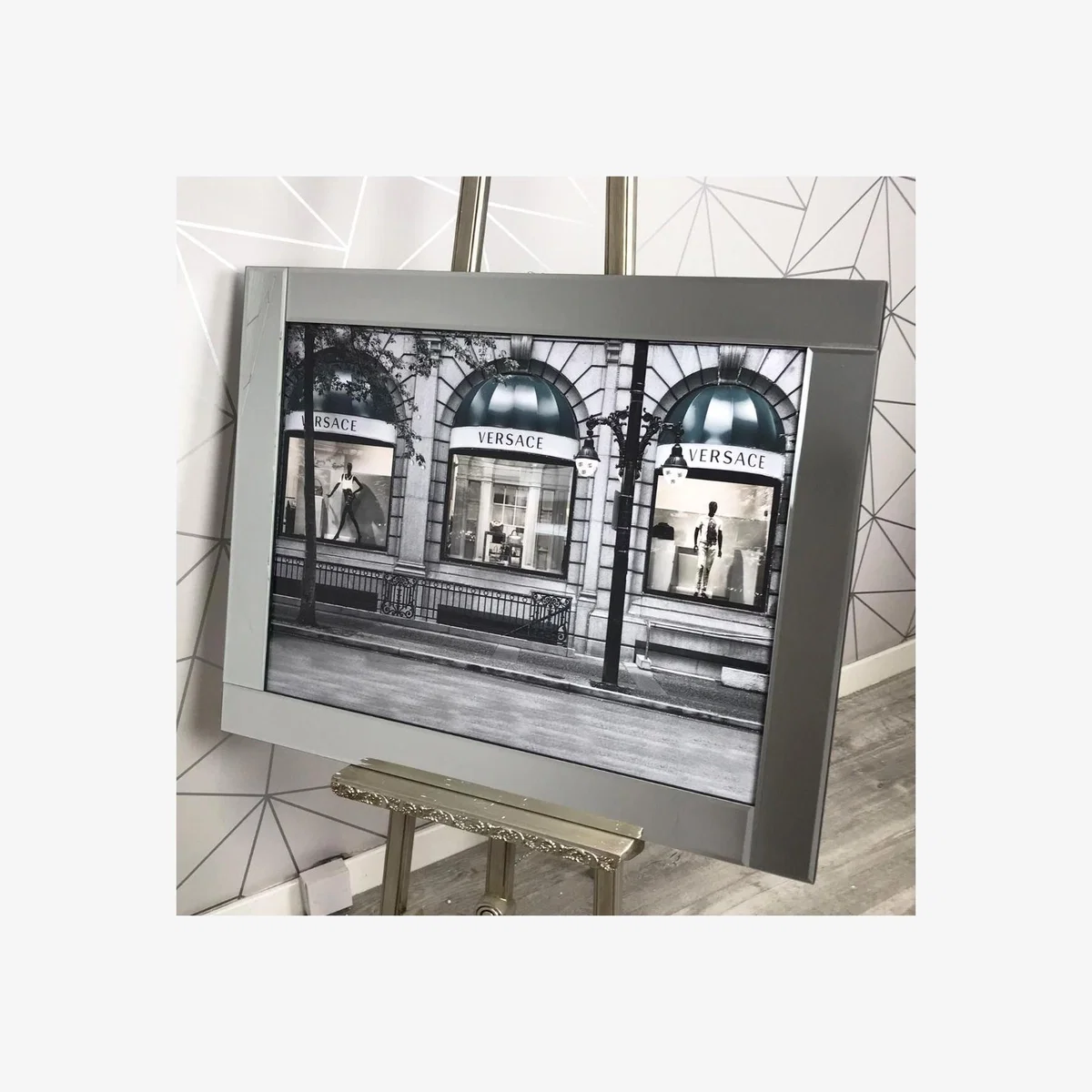 Designer Store II Liquid Art with Mirrored Frame 80x60cm – image 1