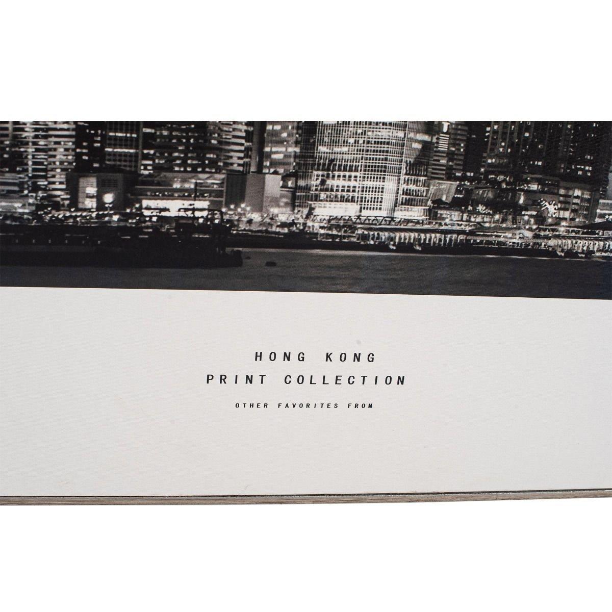 Mono Hong Kong Print Silver Wall Art 60cmx80cm – image 3