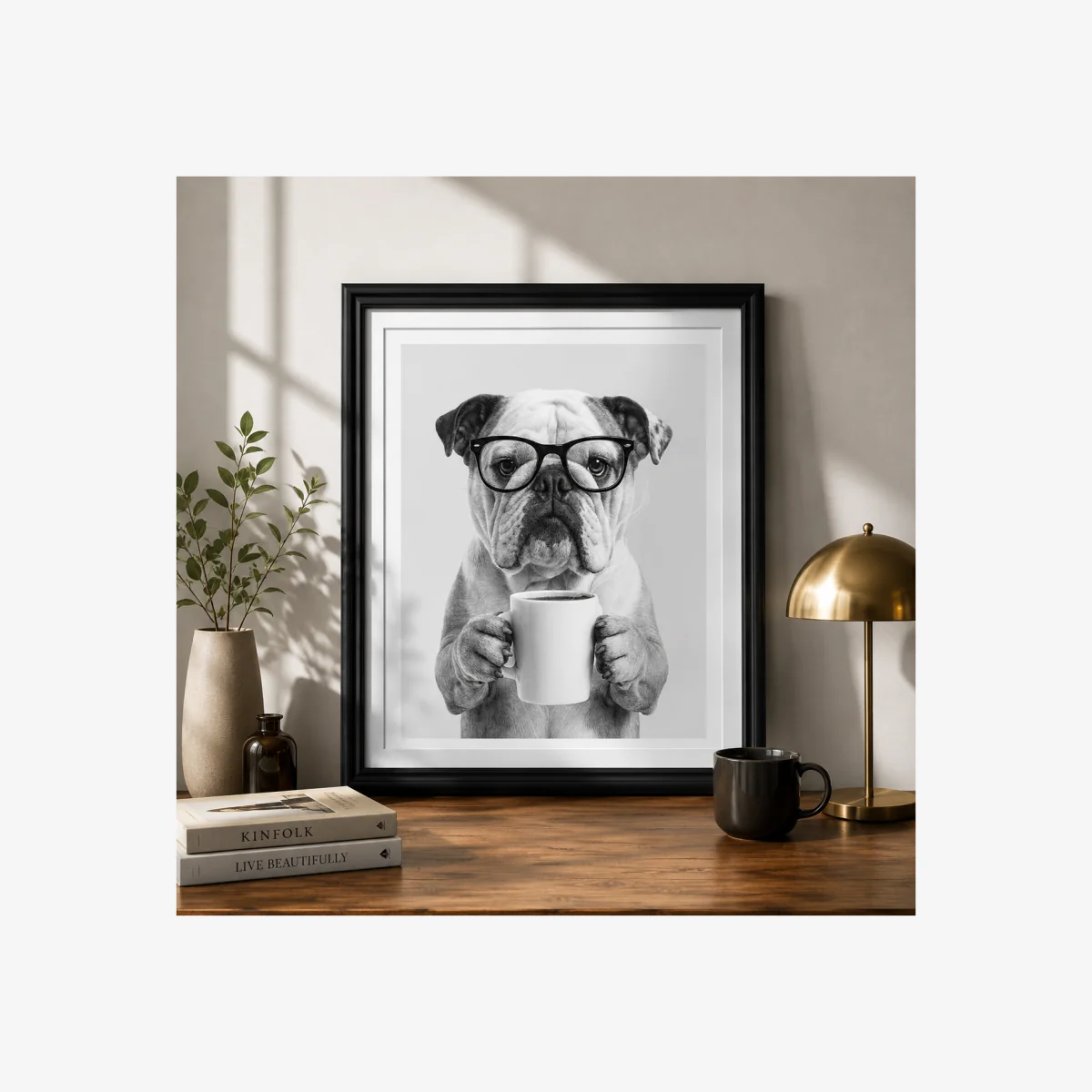 Bulldog Coffee Framed Wall Art – 30x40cm