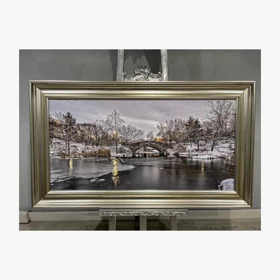 WINTER SCENE CHAMPAGNE 100X50