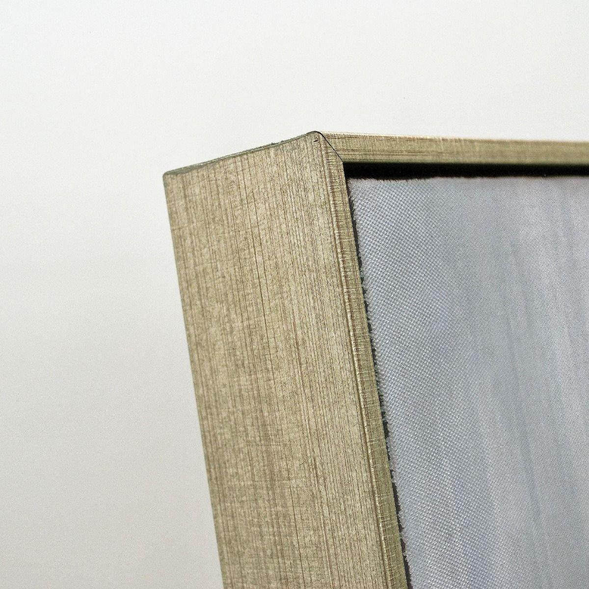 Transition Abstract Grey Canvas with Brushed Silver Frame 60x100cm – image 5