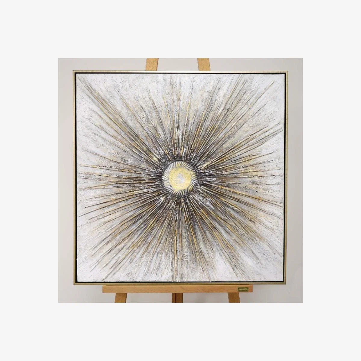 Moonrays Gold Cavas With Gold Frame 80x80cm