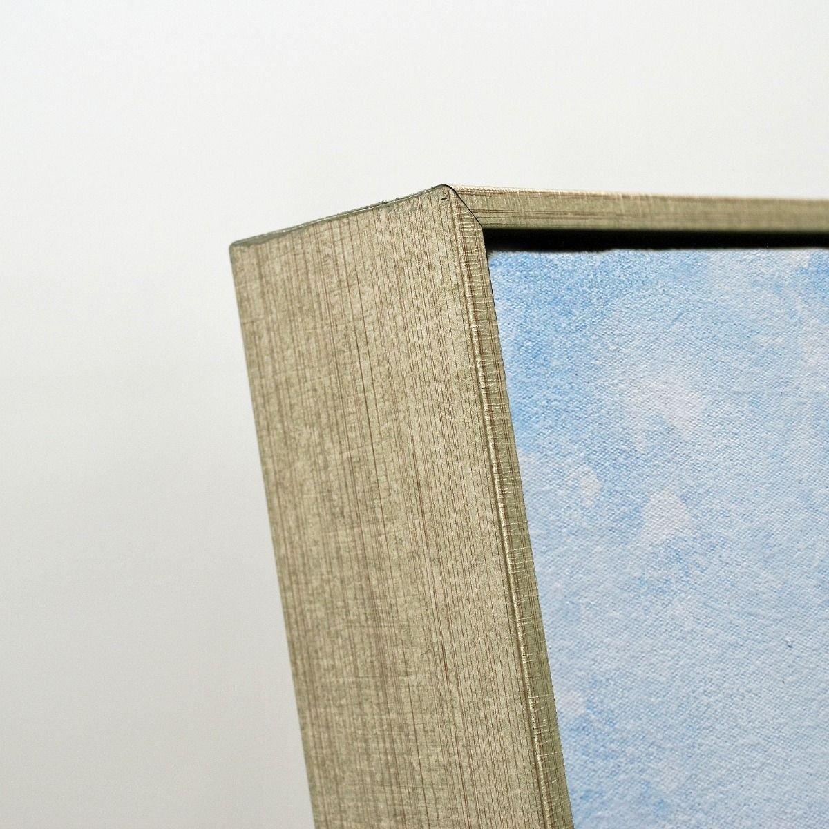 Small Tree Haze Powder Blue Canvas with Brushed Silver Frame 40x40cm – image 5