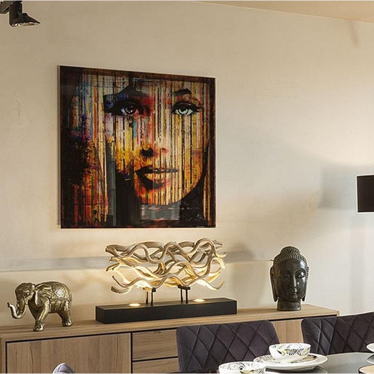 Stunning Large 1 x 1m Cobra Art On Acrylic Trigger Multicoloured Face – image 1