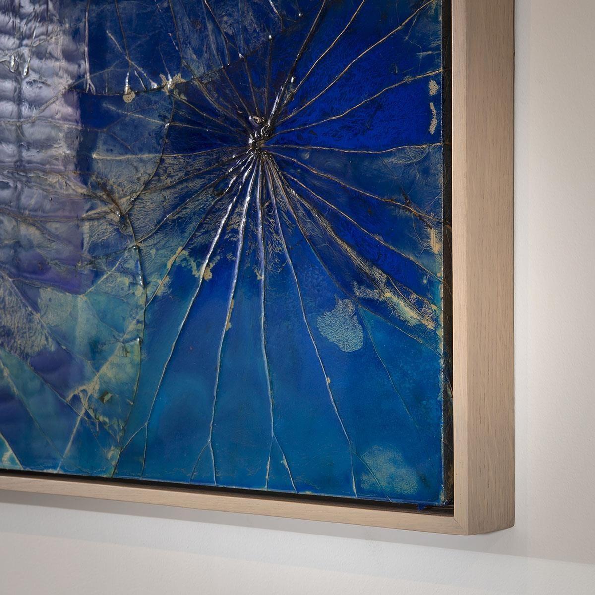 2-Piece Square Abstract Framed Wall Artwork Set Blue 120x60cm – image 4