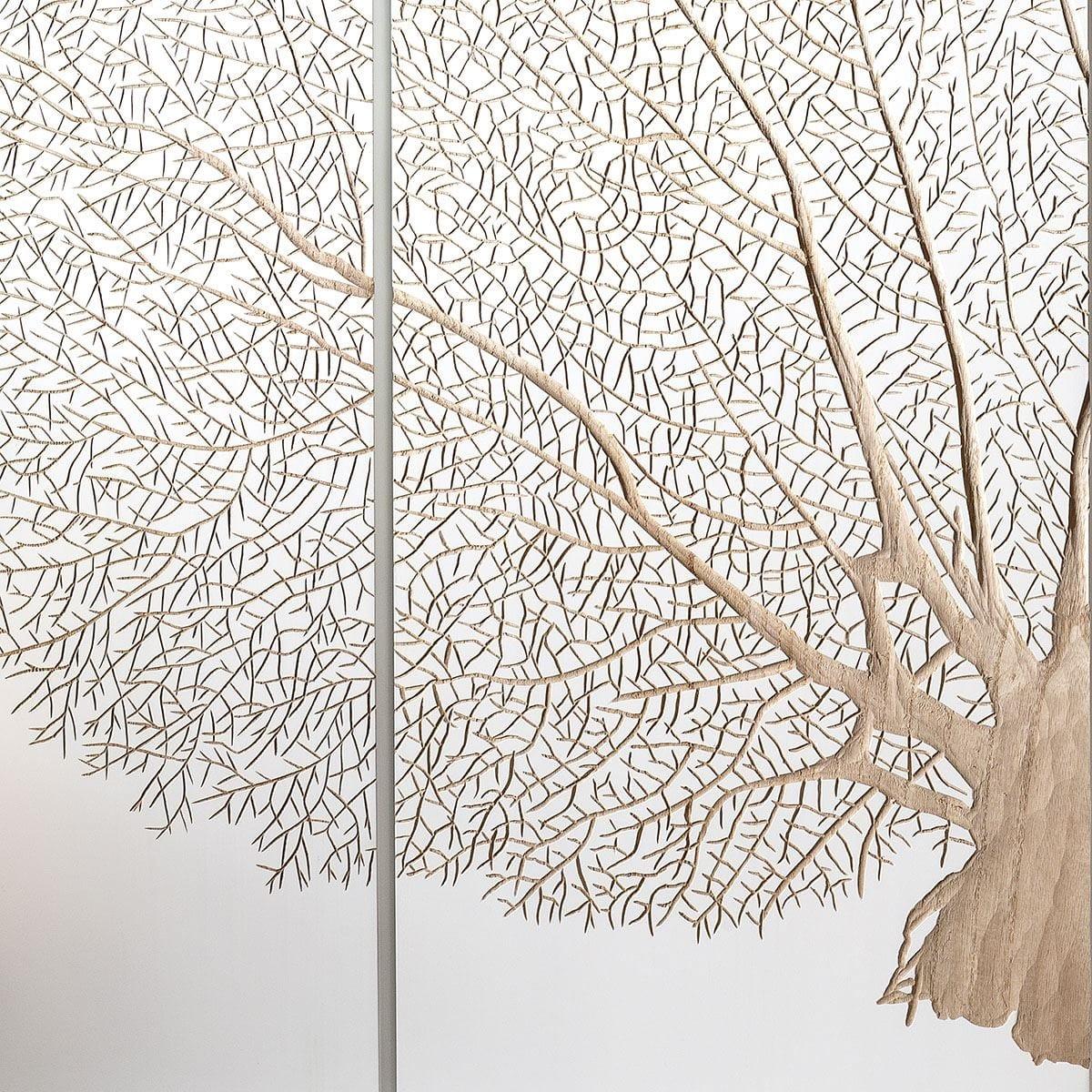 Large Wall Art Artwork Hand Carved into Wood White Oak Tree 1.5x1.8mtr – image 2