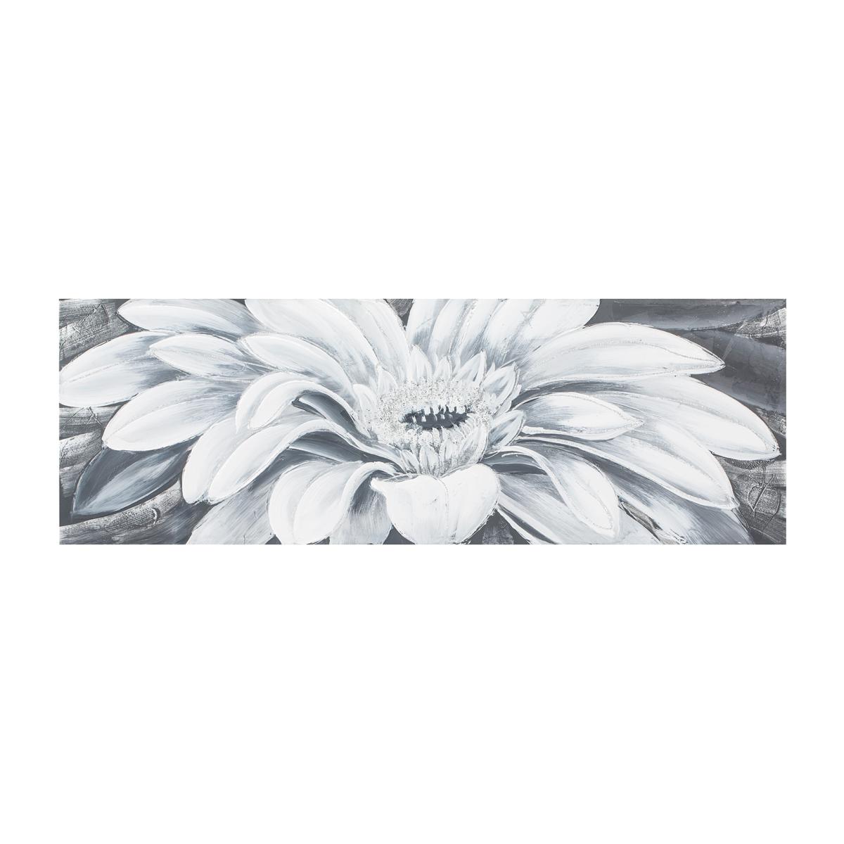 Monochrome Glitter Gerbera Canvas – image 1