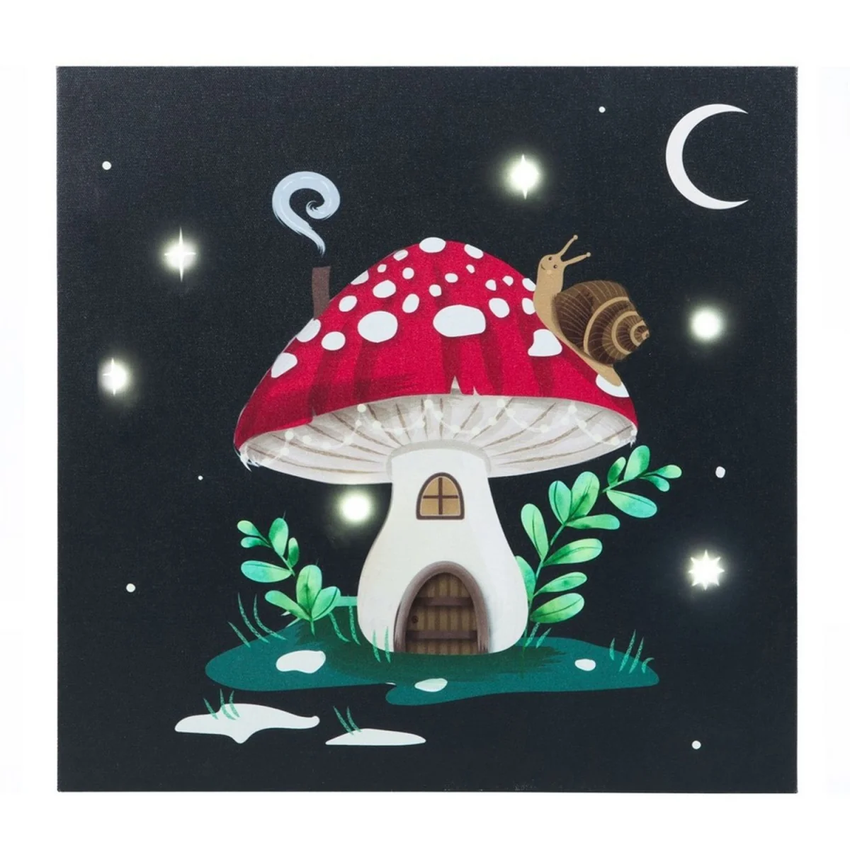 Something Different Gnome Sweet Gnome Canvas Light Up Plaque - Black – image 2