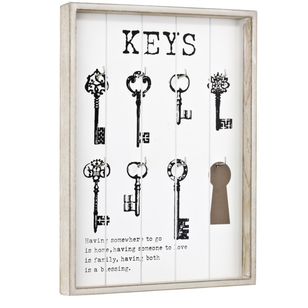 Keys Hanging Wall Plaque - White – image 2