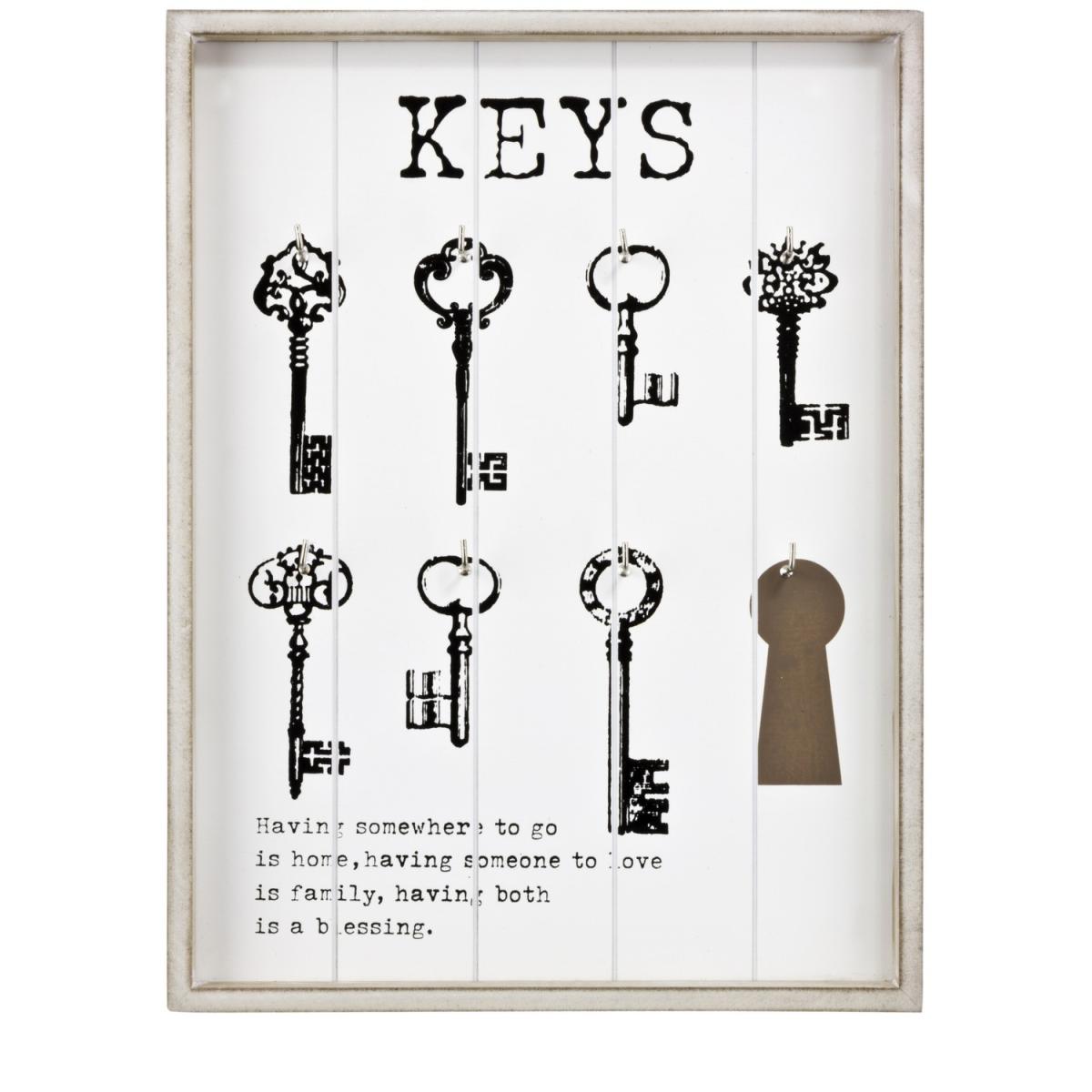 Keys Hanging Wall Plaque - White – image 3