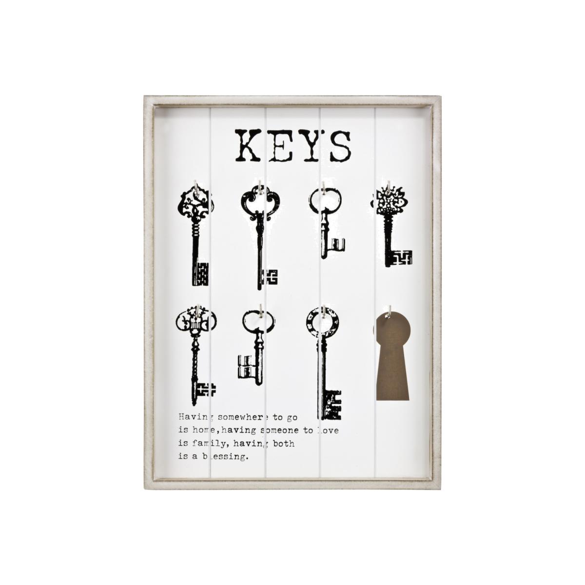 Keys Hanging Wall Plaque - White – image 1