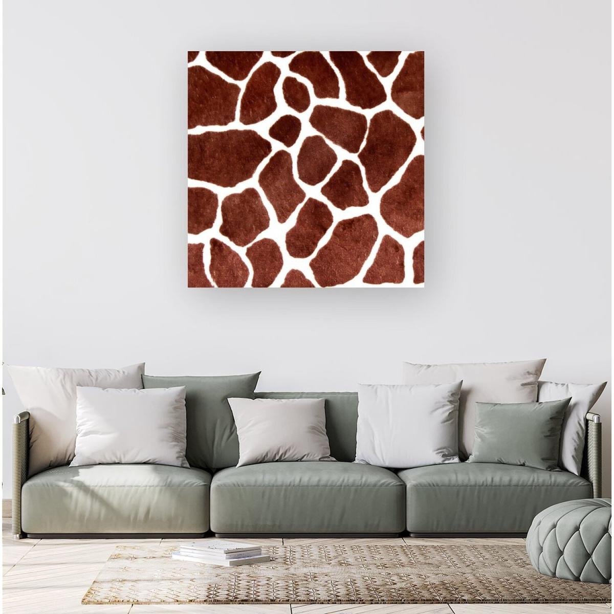 Giraffe Spots Print Canvas Print - Brown / Small – image 3