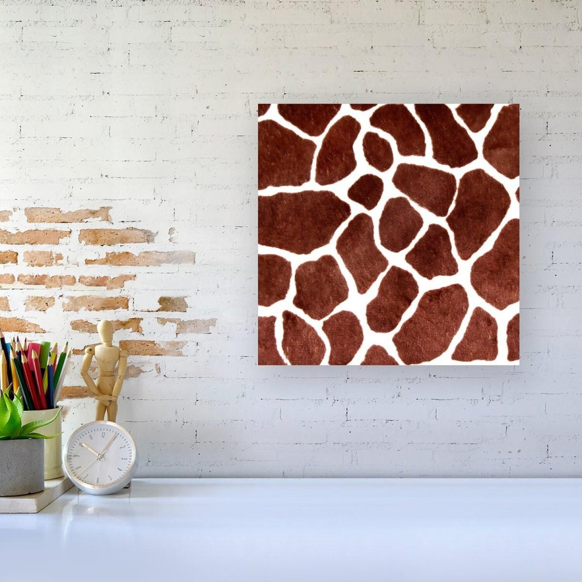 Giraffe Spots Print Canvas Print - Brown / Small – image 1