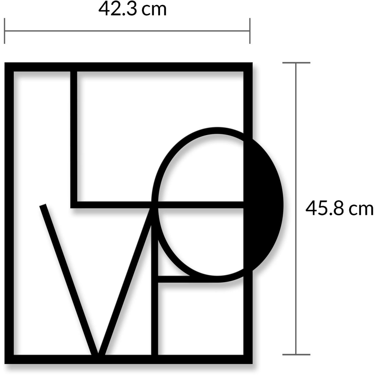 Love Theme  Wall Art Metal Decorative Object - Black - Black – image 3