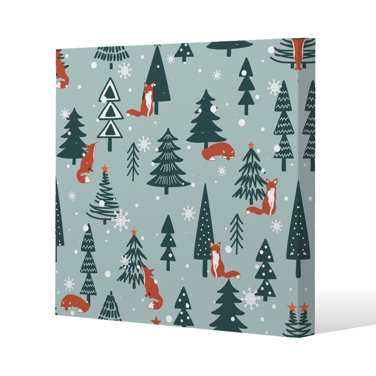 Fir-Trees Snow Gallery Canvas - Green / 77cm – image 2