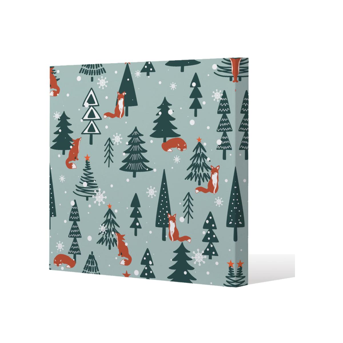 Fir-Trees Snow Gallery Canvas - Green / 77cm – image 1