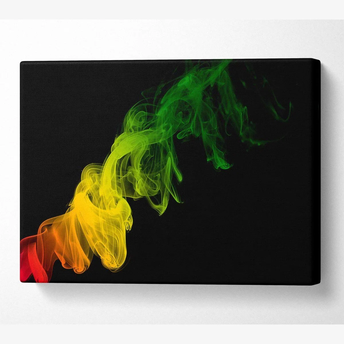 Smoke Twist Rainbow Canvas Print Wall Art - Yellow / 101.6cm – image 1
