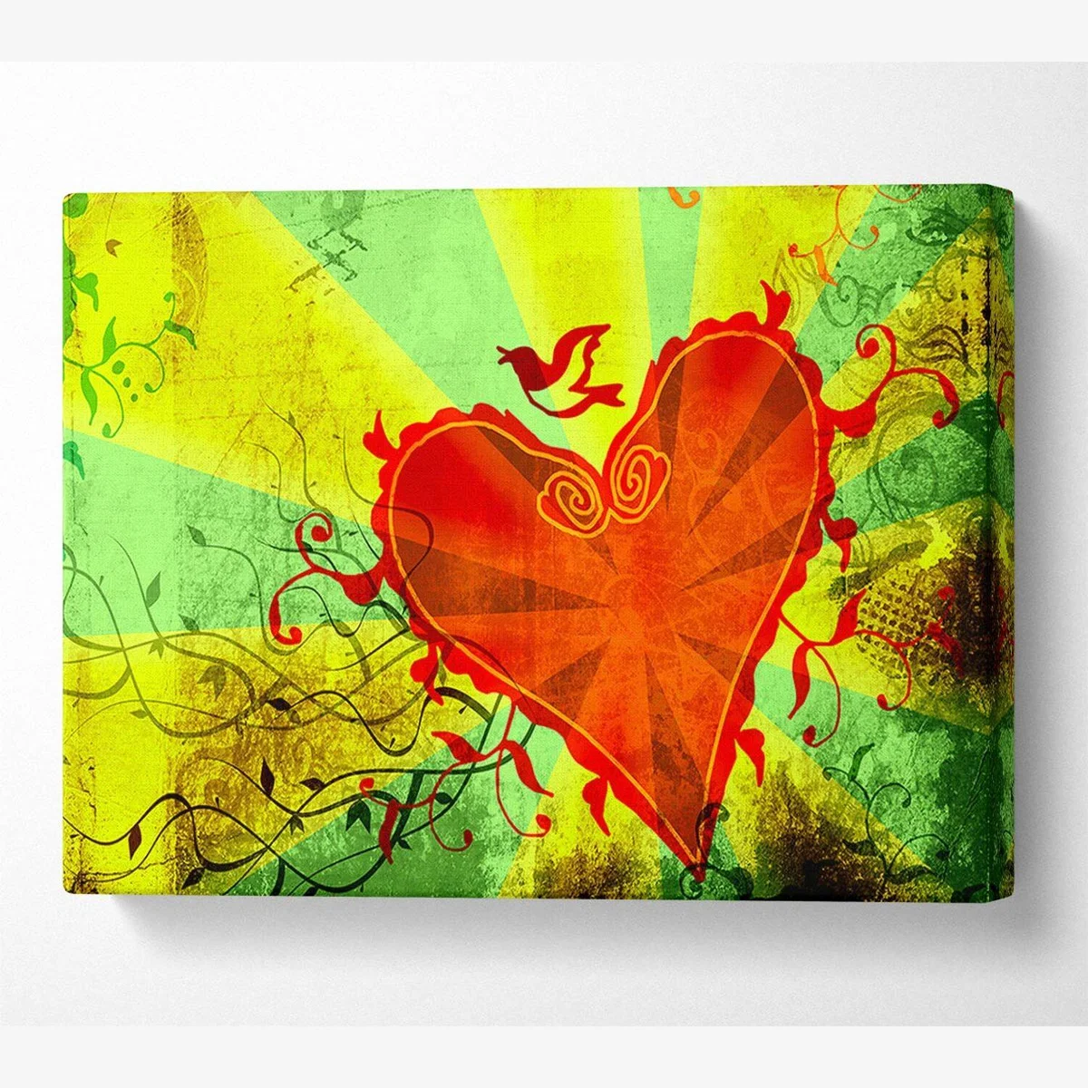 Love Of The Heart Canvas Print Wall Art - Yellow / 101.6cm – image 1