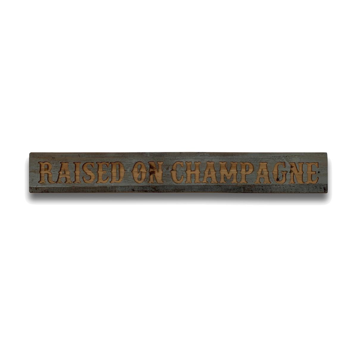 Champagne Wash Wooden Message Plaque Classic Sign - Brown