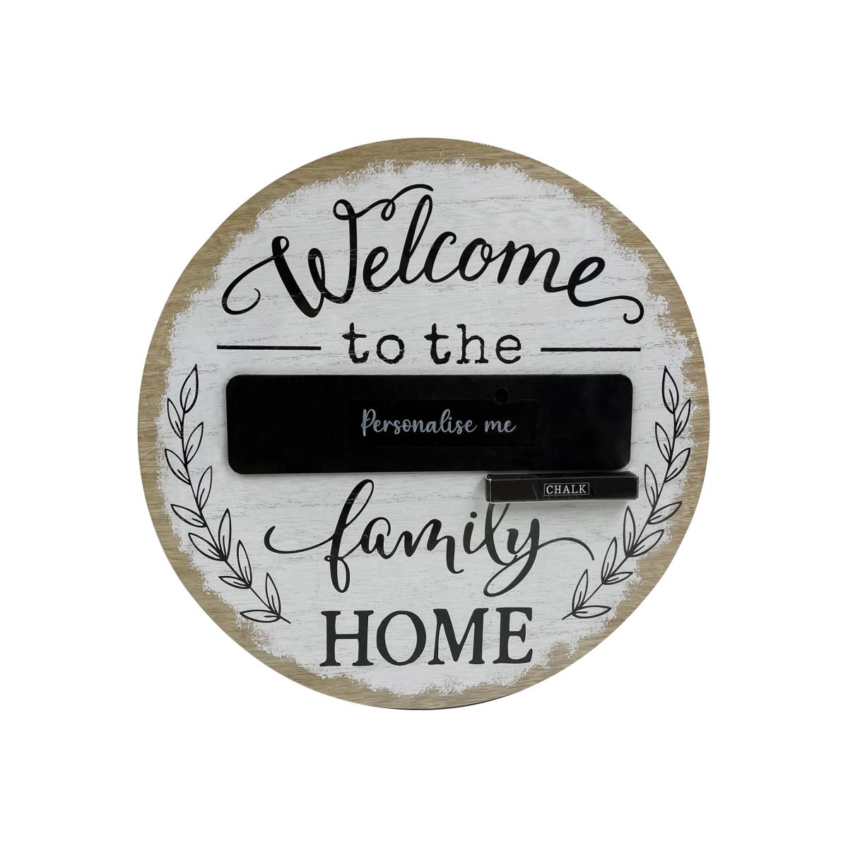 Personalised Welcome Home Sign - White
