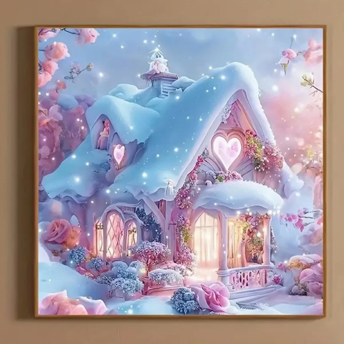 Fairytale Snowy Cottage Diamond Painting Kit - Multi – image 12