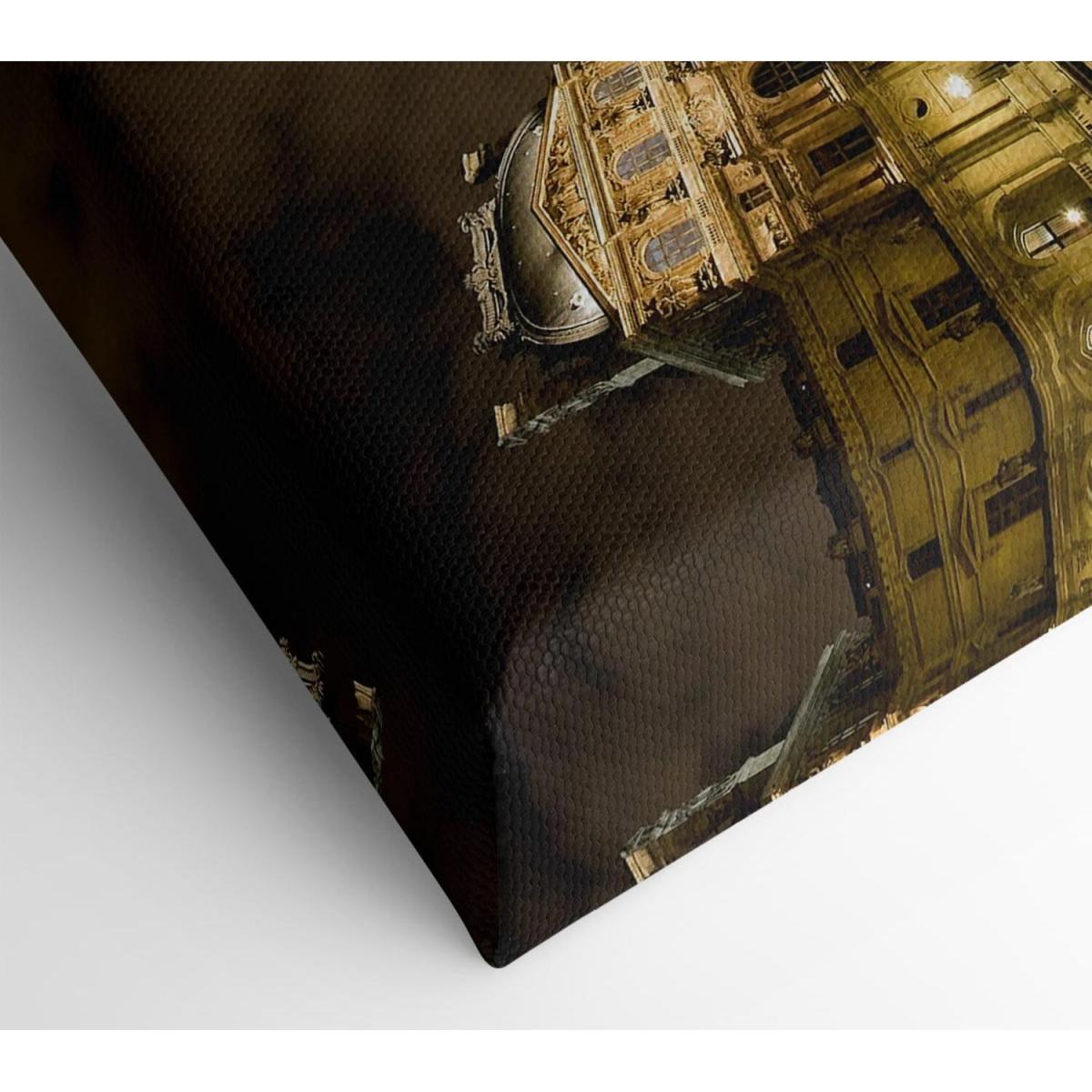 Louvre Museum Paris France Canvas Print Wall Art - Yellow / 50.8cm – image 2