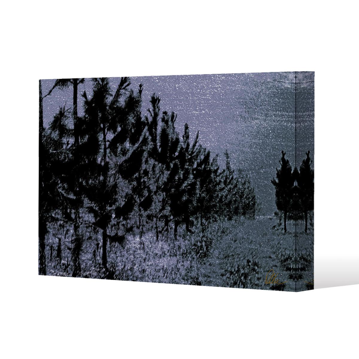 'Star Tree Line' by 17 Stories Graphic Art Wrapped on Canvas - Blue / 46cm – image 2