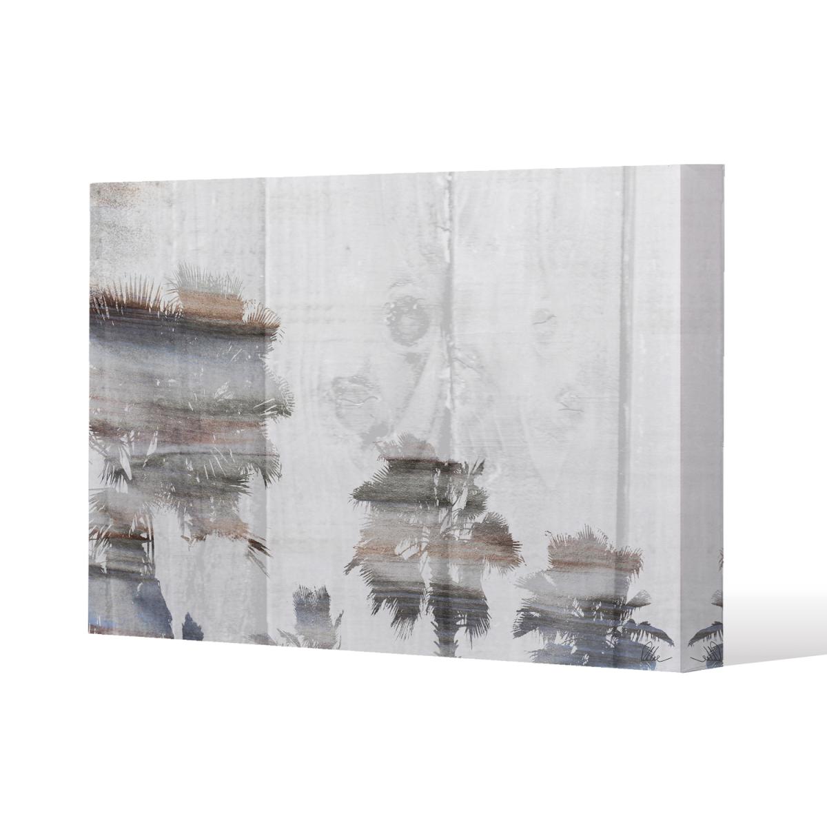 'Silver Palm' by 17 Stories Graphic Art Wrapped on Canvas - Black / 46cm – image 2