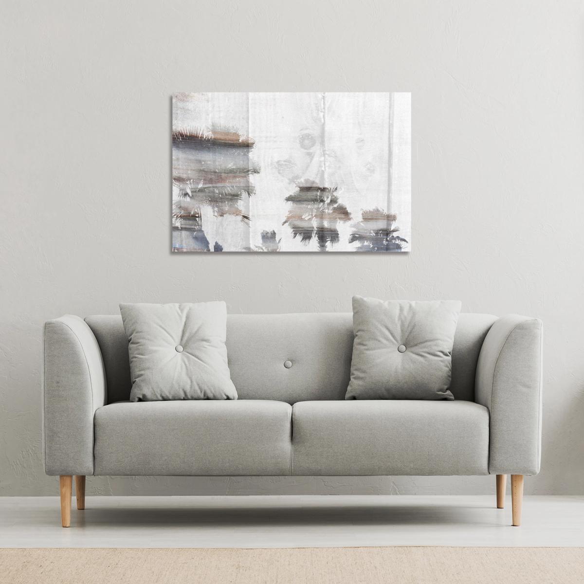 'Silver Palm' by 17 Stories Graphic Art Wrapped on Canvas - Black / 46cm – image 3