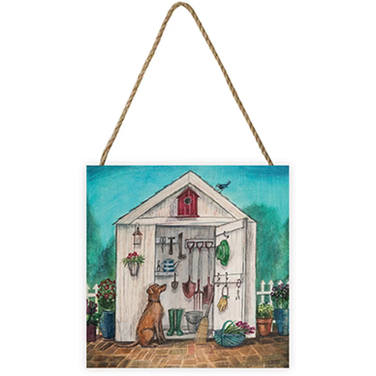 Joe Ramm (Potting Shed) Wooden Block - White – image 2