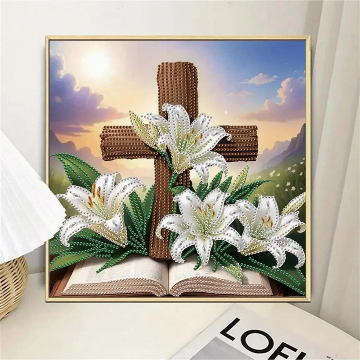 Cross and Bible Diamond Art Painting Kit - Multi – image 5