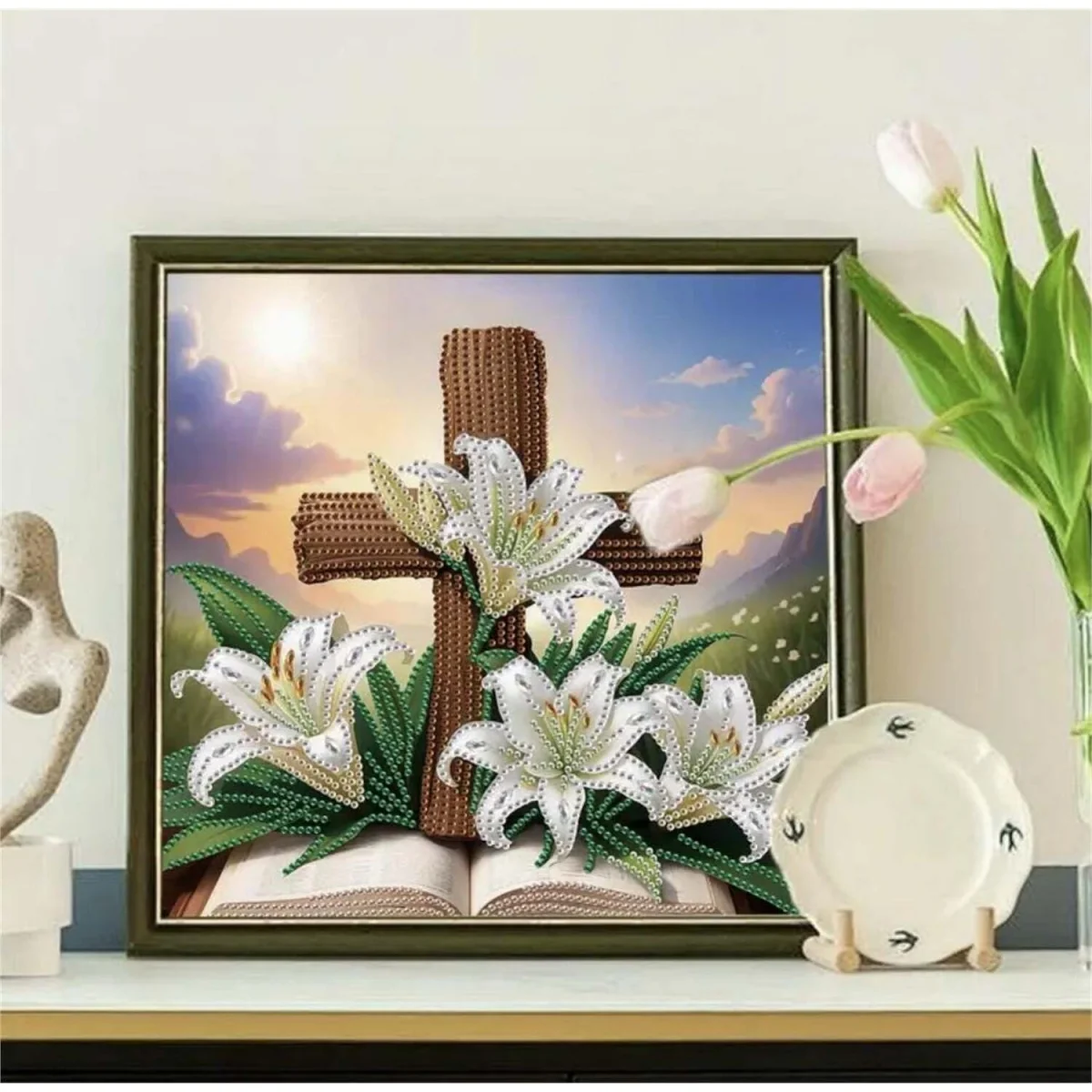 Cross and Bible Diamond Art Painting Kit - Multi – image 9