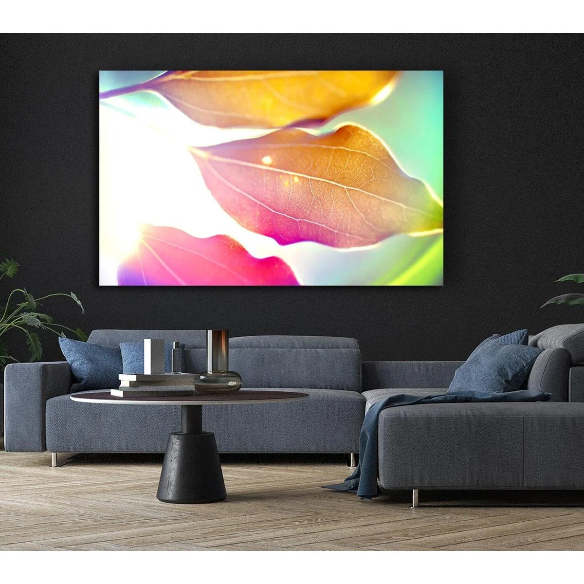 Coloured Leaves Canvas Print Wall Art - Yellow / 66.04cm – image 6
