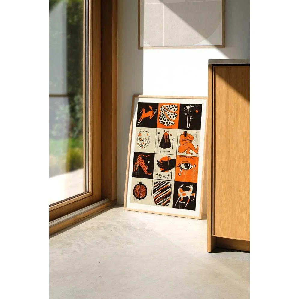 Orange Graphic Moods Art Print - Unframed – image 3