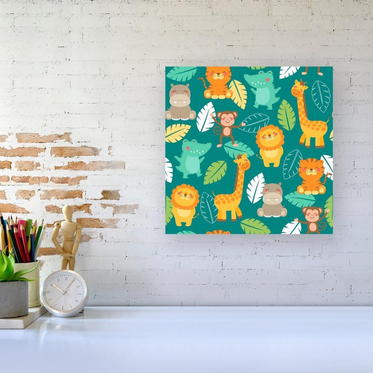 Jungle Animals Canvas Print - Green / Large – image 1