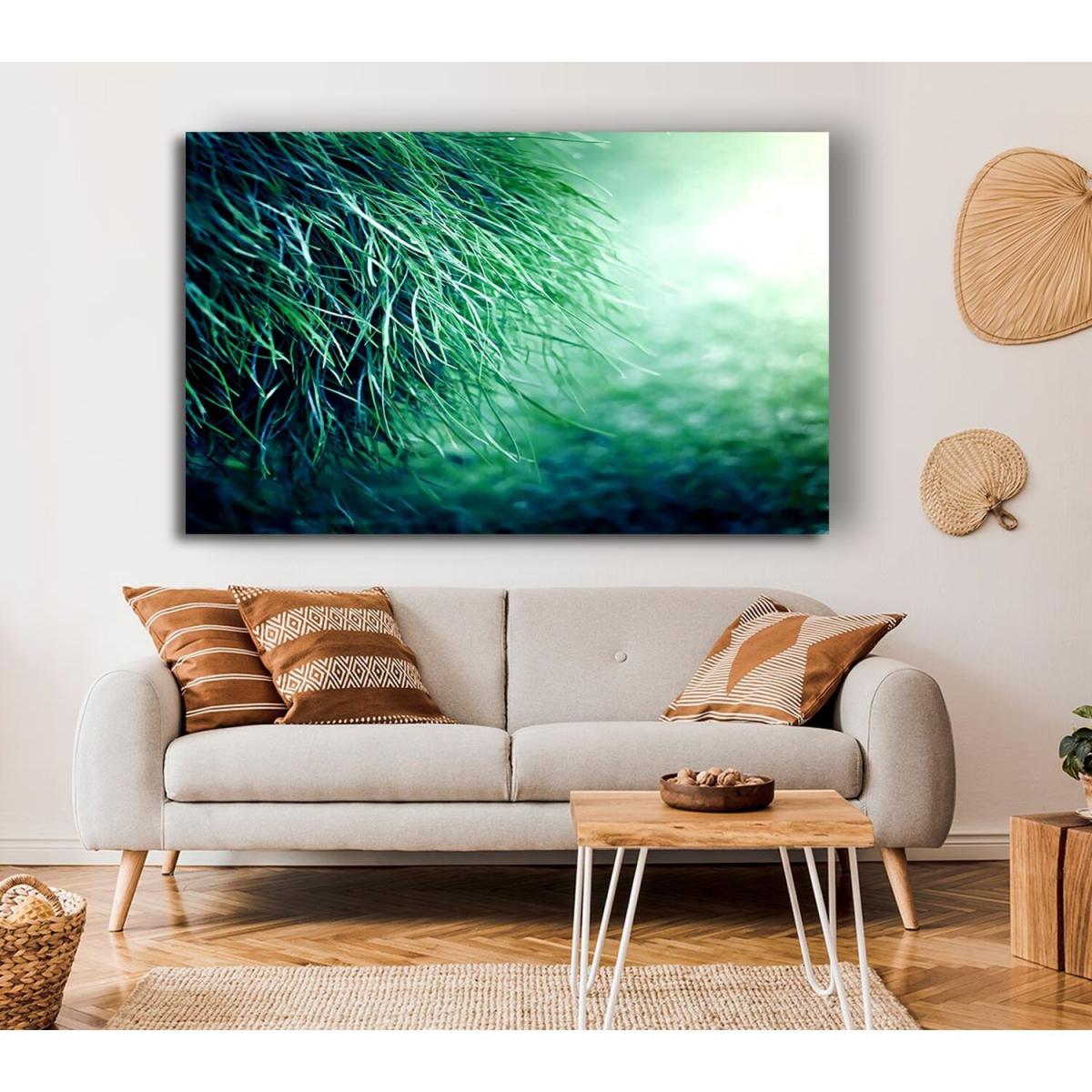 Pure Grass Canvas Print Wall Art - Yellow / 50.8cm – image 4