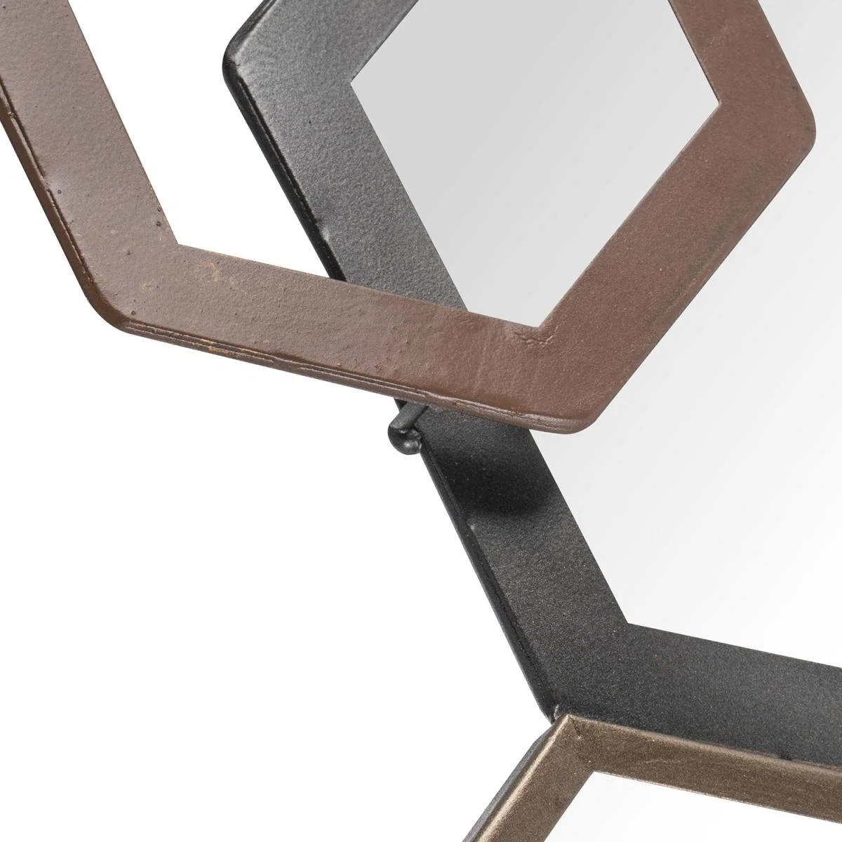 Hexagonal Metal and Mirrored Wall Art – image 5